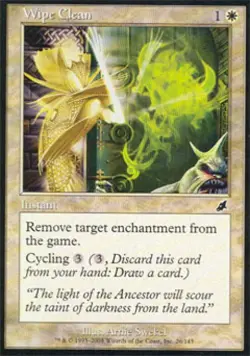 Wipe Clean -Foil Light Play MTG Scourge - Image 1