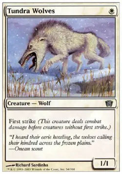 Tundra Wolves -Foil Light Play MTG 8th Edition - Image 1
