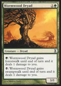 Wormwood Dryad -Foil Light Play MTG Time Spiral - Image 1