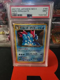 Pokemon PSA 9 Mint Holo Dark Feraligatr - Neo 4 Destiny #160 Japanese 2001 - Image 1