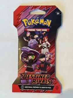 Pokemon Scarlet & Violet Destined Rivals Sleeved Booster Pack - Team Rocket Art - Image 1
