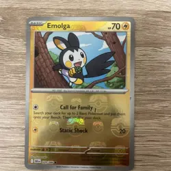 ENGLISH Emolga (Master Ball) Reverse 029/086 Black Bolt Pokemon - Image 1