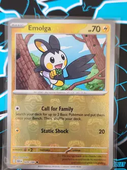 ENGLISH Emolga (Master Ball) Reverse 029/086 Black Bolt Pokemon - Image 1