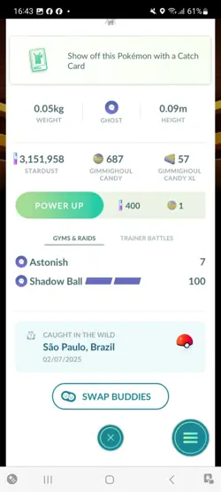 Pokemon Go Shiny Gimmighoul ( Background) - Image 2