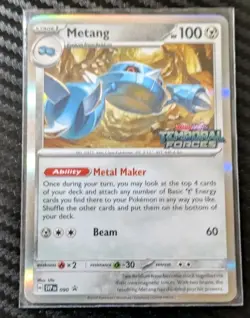 Metang 090 Temporal Forces Promo Holo Pokemon Card NM Condition - Image 1