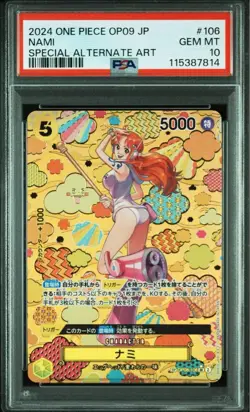 PSA10 Nami SP OP08-106 One Piece Card Japanese - Image 1