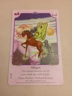 Bella Sara Bella's Ball Allegra 1/55 Dance Partner Husband Rodrigo Horse Card - Image 1
