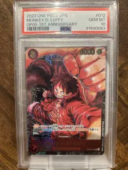 PSA10 Monkey D. Luffy SR Parallel ST01-012 One Piece Card Japanese - Image 1