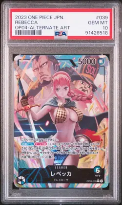 PSA10 Rebecca OP04-039 L-P One Piece Card Japanese - Image 1