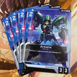 Gundam Card Game Anksha GD01-020 C Playset Of 4 Newtype Rising - Image 1