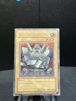 Giant Soldier of Stone LOB-068 - 1st ED-Vintage Old Navy Color YuGiOh Card - Image 1