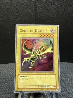 Curse of Dragon LOB-066 Vintage- Old Navy Color YuGiOh Card NEAR MINT - Image 1