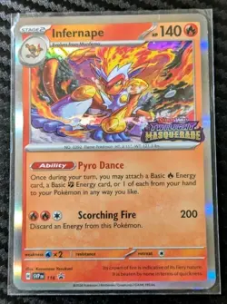 Infernape 116 Twilight Masquerade Promo Holo Pokemon Card NM Condition - Image 1