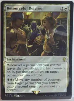 Resourceful Defense [New, Near Mint] *Surge Foil* {Final Fantasy MTG} - Image 1