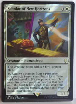 Scholar of New Horizons [New, Near Mint] *Surge Foil* {Final Fantasy MTG} - Image 1