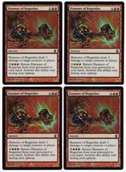 Hammer of Bogardan x4 4x Premium Deck Series: Fire & Lightning FOIL MTG NM AZ1 - Image 1