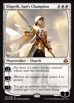 Elspeth, Sun's Champion -Foil Near Mint MTG Duel Decks: Kiora vs Elspeth - Image 1