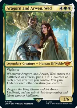 Aragorn and Arwen, Wed -Foil Near Mint MTG - Image 1
