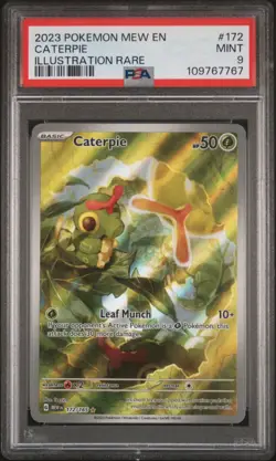 Pokemon PSA 9 Mint Caterpie 172/165 Illustration Rare - Scarlet & Violet: 151 ✅ - Image 1