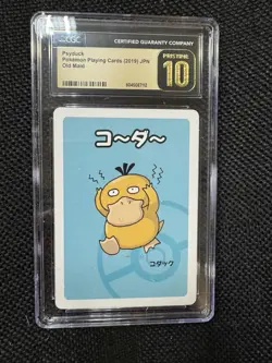 CGC 10 Pristine Psyduck Old Maid Playing Card 2019 Pokemon Japanese - Image 1
