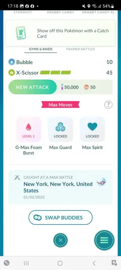 Pokemon Go Shiny Kingler ( Gigantamax ) - Image 2
