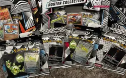 Pokemon TCG Scarlett Violet Black Bolt Tech Sticker Collection 3-Pack Blister - Image 1