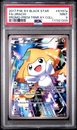 2017 POKEMON XY BLACK STAR PROMO PREM TRAINER XY COLL FULL ART/JIRACHI PSA 9 - Image 1