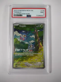 PSA 9 Mint - 2023 Pokemon Mew En-151 #178 Tangela Illustration Rare w/ Goodies! - Image 2