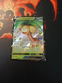 Pokemon Go Alolan Exeggutor V FA Holo Rare Promo SWSH225 English NM/LP - Image 1
