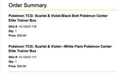 Pokemon Center Black Bolt & White Flare Elite Trainer Box ETB Set - Image 3