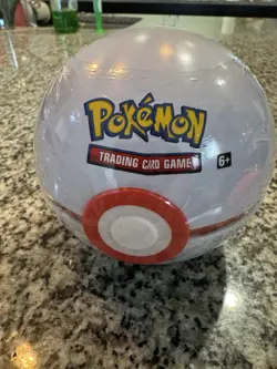 2021 Pokemon TCG Pokeball Tin A22 Includes 3 Booster Packs Inside With 1 Coin - Image 1