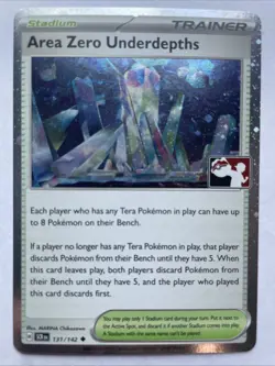 Pokemon tcg Prize Pack Promo cosmic Holo Area Zero Underdepths swirl Holo NM - Image 1
