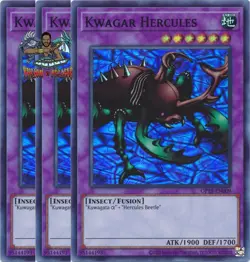 Yugioh! 3x Kwagar Hercules OP18-EN009 Super Rare NM - Image 1