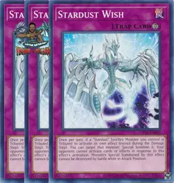 Yugioh! 3x Stardust Wish OP16-EN025 Common NM - Image 1