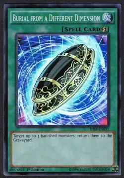 Yugioh Burial from a Different Dimension THSF-EN051 Super Rare 1st Ed - VLP - Image 1