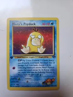 Misty's Psyduck 1st edition 90/132 Gym Challenge Pokemon Card - Image 1