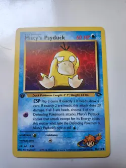 Misty's Psyduck 1st edition 90/132 Gym Challenge Pokemon Card - Image 2