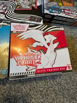 Pokemon Black Bolt and White Flare 2 ETB, 3 Binder collections, 2 poster pscks. - Image 2
