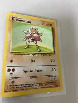 Pokemon TCG Cards Hitmonchan 7/102 Base Set Holo Rare LP-MP - Image 2
