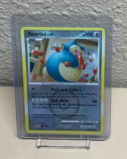 Snorlax 33/111 Rising Rivals Crosshatch Pokemon League Promo Card - Image 1