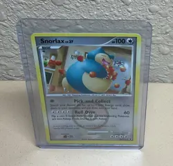 Snorlax 33/111 Rising Rivals Crosshatch Pokemon League Promo Card - Image 1