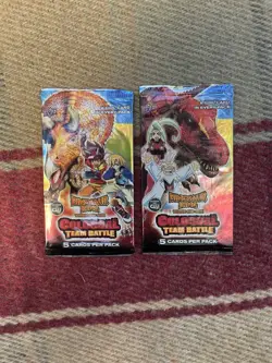 NEW, 2009 UPPER DECK Dinosaur King "Colossal Team Battle" 5-Card Sealed Pack LOT - Image 1
