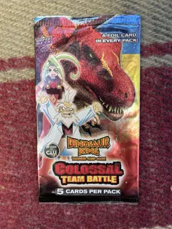 NEW, 2009 UPPER DECK Dinosaur King "Colossal Team Battle" 5-Card Sealed Pack LOT - Image 2
