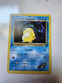 Pokemon Card Sabrina's Psyduck 1st edition Gym Challenge Common 99/132 NM Mint - Image 1