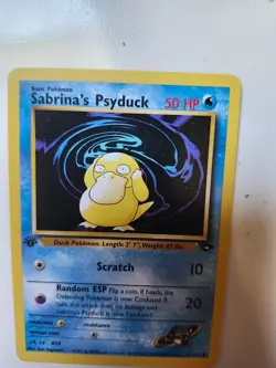 Pokemon Card Sabrina's Psyduck 1st edition Gym Challenge Common 99/132 NM Mint - Image 2