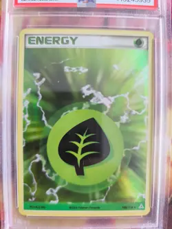 Pokemon Card Grass Energy Pflanzen Energie Holo Ex Holon Phantoms Deutsch PSA 9 - Image 3