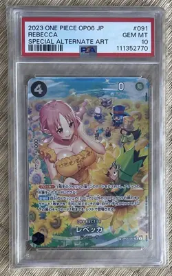 PSA10 Rebecca SR Parallel One Piece Card Japanese - Image 3