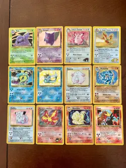 Vintage Pokemon Card Lot - 13 Holo/Promo Cards - Gengar, Gyarados, Entei, Vapore - Image 1