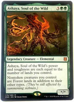 MTG Ashaya, Soul of the Wild Zendikar Rising 179/280 NM pack fresh - Image 1