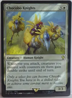 Chocobo Knights [New, Near Mint] *Surge Foil* {Final Fantasy MTG} - Image 1